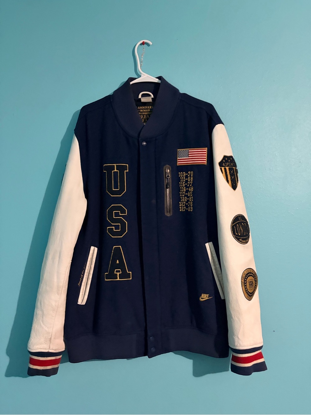 Nike USA Dream Team 20th Anniversary 2012 Destroyer Varsity Jacket Men's XXL